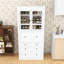 Armoire de cuisine avec 3 tiroirs, tablettes réglables, prise de courant et ports USB-1727607094