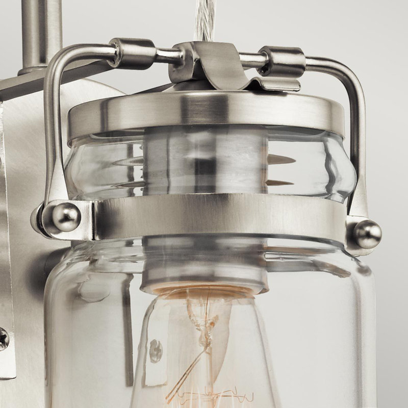 New Britain Glass Armed Sconce