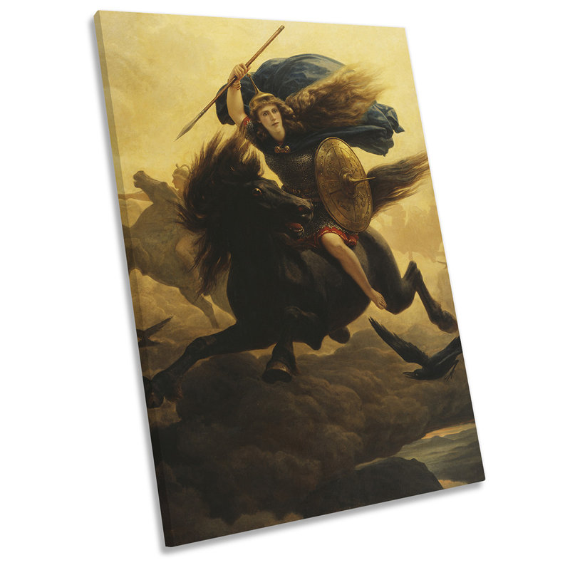 X7622 Valkyrie Picture by Peter Nicolai Arbo - Wrapped Canvas Painting, 61cm H x 40.6cm W x 2cm D