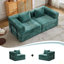 Canapé à compression, canapé-lit convertible au sol avec structure de forme fixe, canapé modulaire sans os sans causeuse, sans assemblage requis, tissu chenille, pour la chambre à coucher du salon-1502419050
