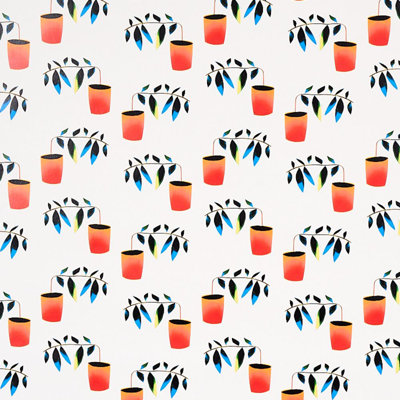 Schumacher x Peg Norriss Reaching Out Wallpaper