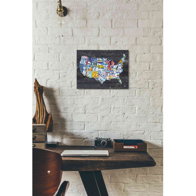 " USA License Plate Map " by Britt Hallowell