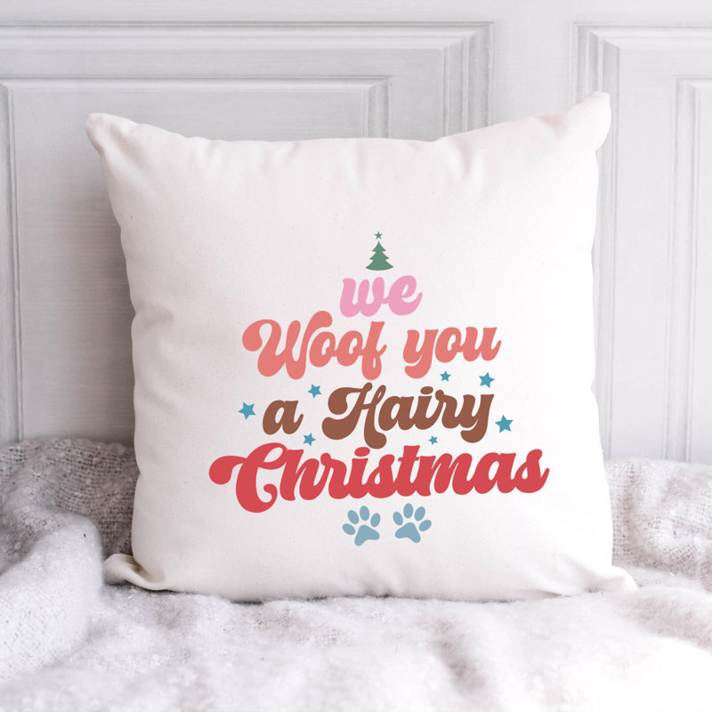 ChristmasDog-11 Reversible Throw Pillow, 20" x 20"