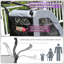 Très grande poussette pour chien Echosmile XL - poignées réglables, poussette pliante légère pour animal de compagnie, 4 roues tout-terrain pour 2 chiens de taille moyenne, poussette de sécurité à double entrée pour chien, capacité de 160 lb, gris