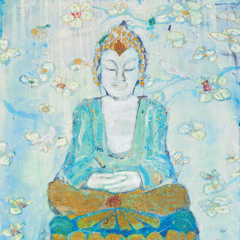 " Buddha Square " by Kellie Day Painting Print, 20" H x 20" W