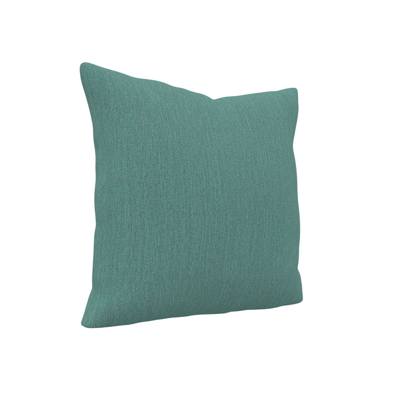 Coussin décoratif intérieur / extérieur Gabi, Carré 18 po, Tissage uni Sunbrella® brise coulée