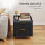 50cm W Engineered Wood Bedside Table-1453981267