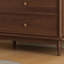 Commode décorative en bois massif noyer noir pour chambre à coucher
