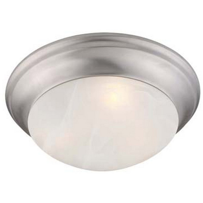 Patternsin Glass Flush Mount, Brushed Nickel