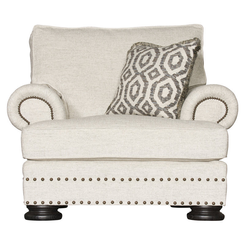 Foster 46" Wide Polyester Down Cushion Armchair, Flax 1391-012