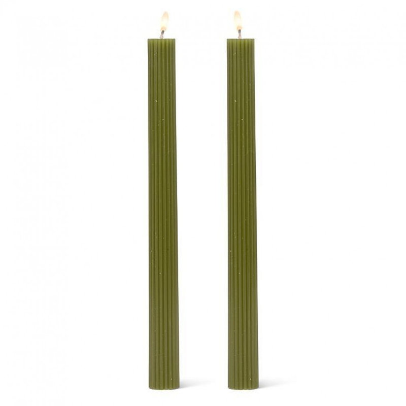 Bougies striées, Vert
