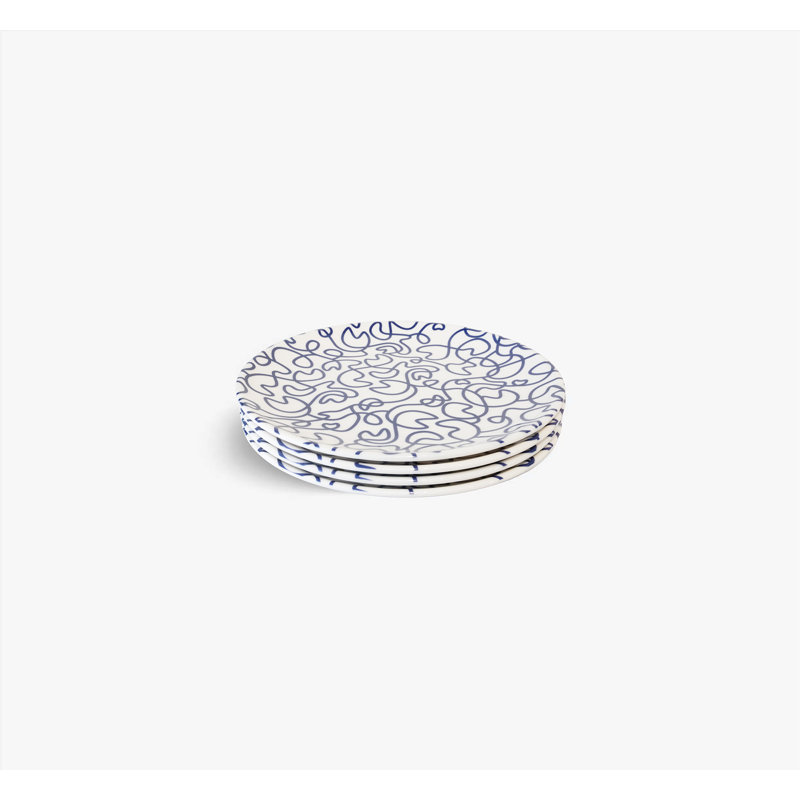 Ovelia Bowl, Geometric Shapes, Navy