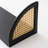 Wood Floating Shelves with Rattan Sides, 24.8 Inch Wall Mounted Shelves, Set of 2, Black-1924575785