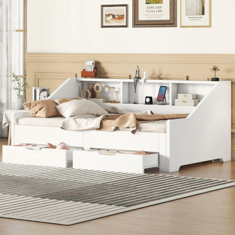 Daybed Storage Bed, White