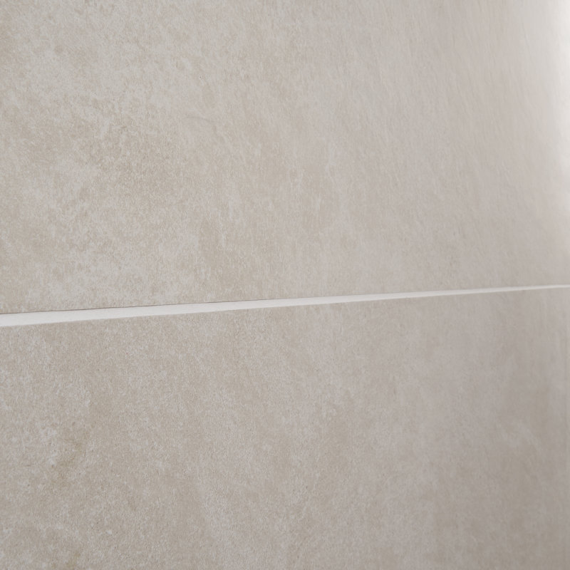 Roche 23,62 po X 47,24 po Carreau de plancher et de mur en porcelaine matte (15,49 pieds carrés / caisse), Lin blanc