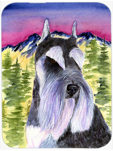 Winston Porter Schnauzer Rectangle Tempered Glass Cutting Board