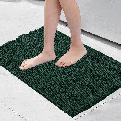 Faddis Soft Striped Rectangle Absorbent Non-Slip Bath Rug