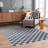 Brunetti Checkered Machine Woven Polyester Area Rug in Blue-1582761859