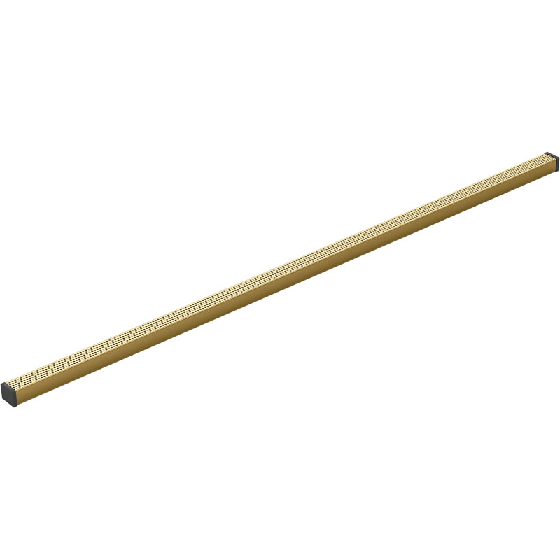 Linear Grid Shower Drain, Vibrant Brushed Moderne Brass