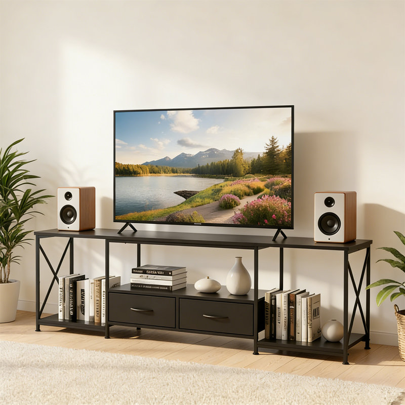 Unfinished TV Stand for TVs up to 28", Black
