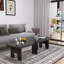 Ensemble de tables basses gigognes Modern Modern en bois noir, table de centre extensible 70,86 po pour salon