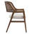 Ansel Mid-Century Modern Rubberwood Dining Chairs with Cane Back and Upholstered Seat-123627870-123627868