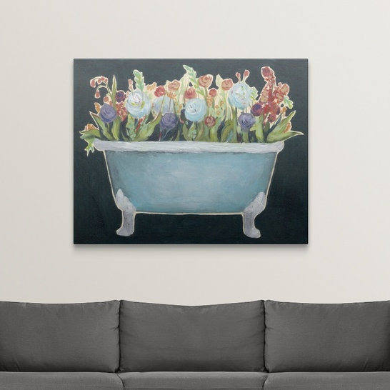 « i », reproduction d’art dépilée Bathtub Garden, H 24 po x l 30 po x P 1,5 po, Toile