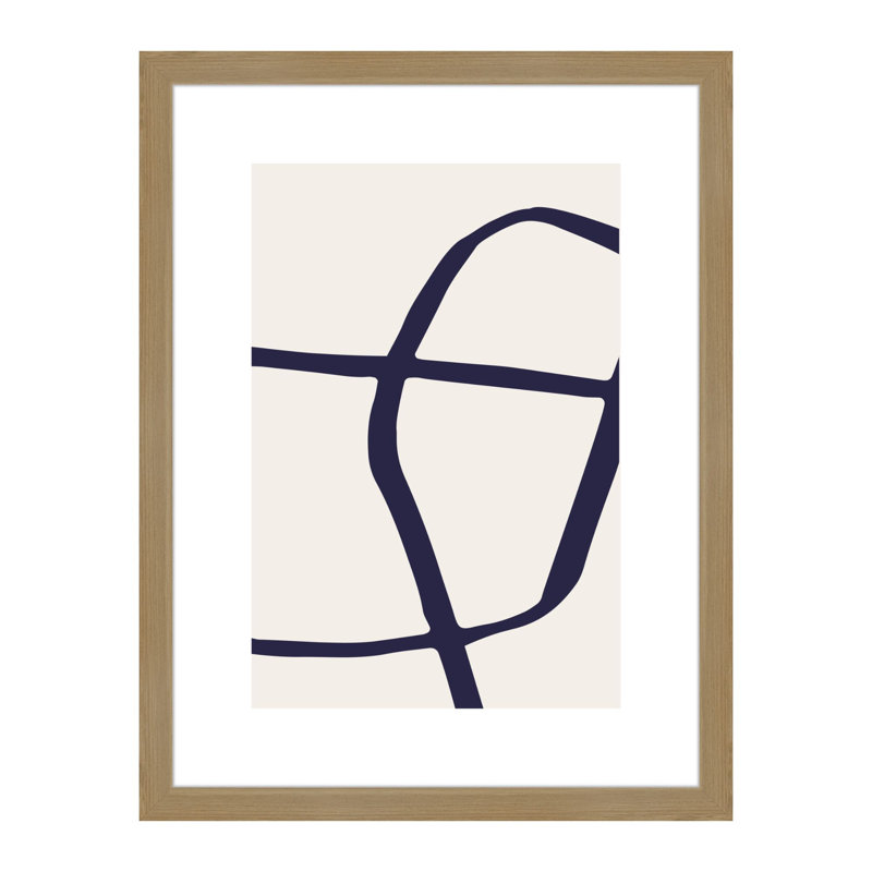 Velino Wooden Photo Frame 30 x 40 cm with Abstract Poster Print, Oak