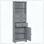 Armoire de rangement haute 3 tablettes réglables à plusieurs tiroirs-121088074