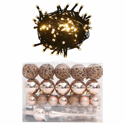 Ensemble de 60 boules de Noël vidaXL