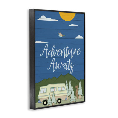 «Adventure Awaits Landscape», art de la giclée encadrée par Hugo Edwins