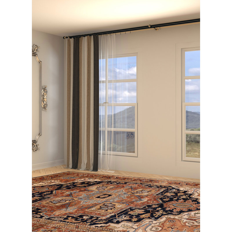 Tapis bleu marine 9 pi 10 po x 13 pi 10 po Jules Sultane