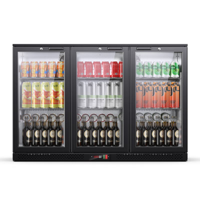 11.4 Cu.Ft Back Beverage Refrigerator With 3 Glass Doors, Commercial Back Bar Cooler on Fridge.com