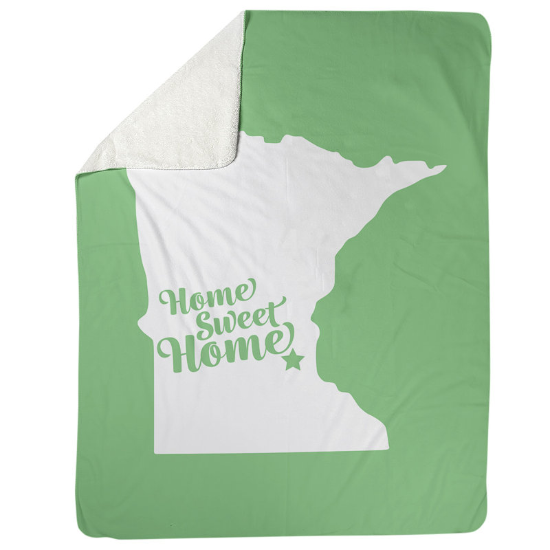 Jeté en polaires pour minneapolis home, l 52,5 po x L 62,5 po, Vert