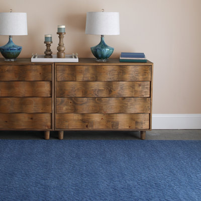 Leopardess Cobalt Blue Hand-Tufted Responsible Wool Rug