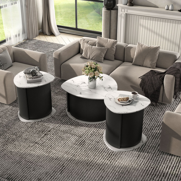 Elettra 3-Piece Coffee Table And End Tables Set