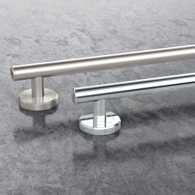 Latitude II Wall Mounted Stainless Steel Safety Grip Bar, Satin Nickel, 15"