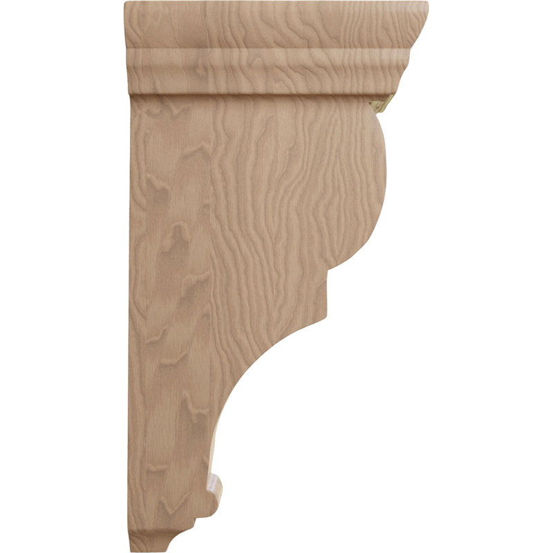 Support en bois / corbeau H 12 po x l 3 po x P 6,5 po, Acajou