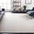 Agramonte Geometric Handwoven Wool Ivory/Blue Area Rug-1119795563