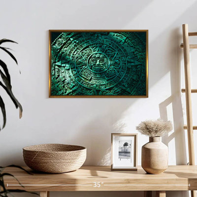 Green Aztec Sun Stone