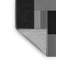 Tapis contemporain gris rayé lavable à la machine Manhasset-12032462