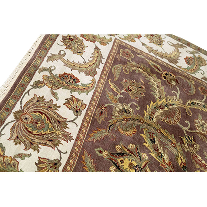 Trinity Hand-Knotted High-Quality Brown and Ivory Area Rug