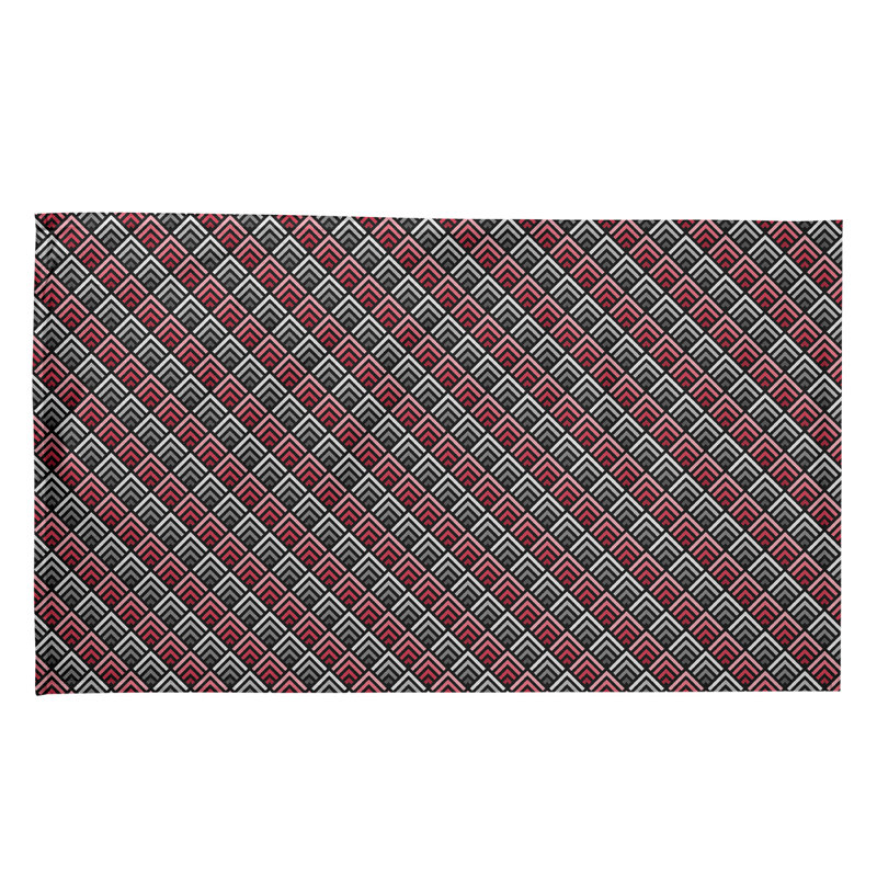 Mcguinness Tea Towel Kitchen Towel, Poly Twill, Red/Coin