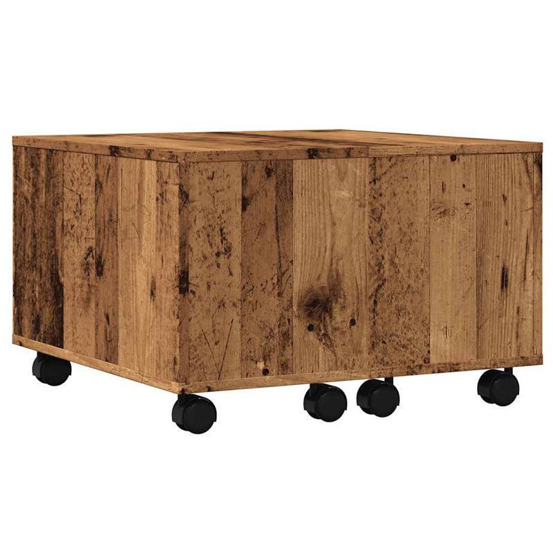Godart Wheel Coffee Table with Storage, Old Wood