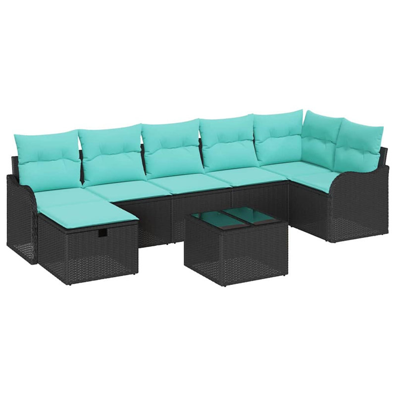 Ensemble de canapé de jardin avec coussin vidaXL 8 pièces vidaXL