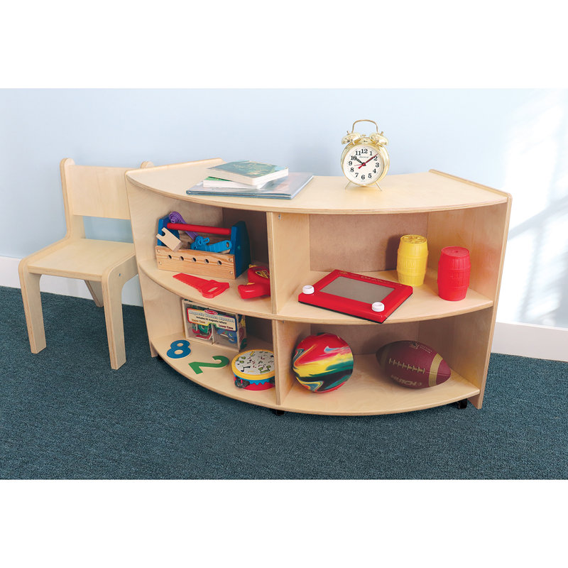 4 Compartment Manufactured Wood Shelving Unit