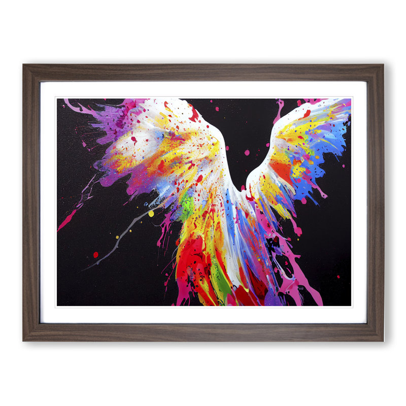 Angel Painted Vol.1 Abstract - Single Picture Frame Print, 46cm H x 64cm W, Brown
