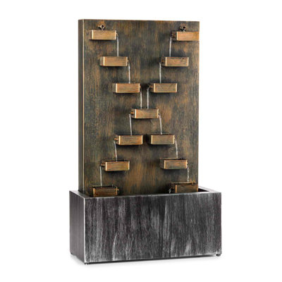 Outdoor Metal Weather Resistant Waterfall Fountain