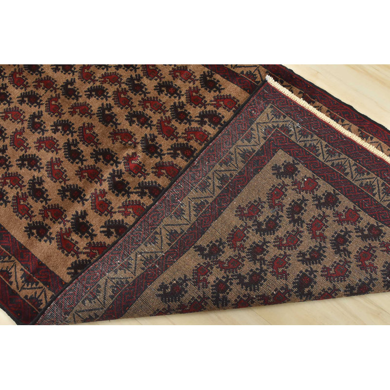 Farkhan One-of-a-Kind 3'2'' X 5'9'' 1990s Wool Area Rug Brown