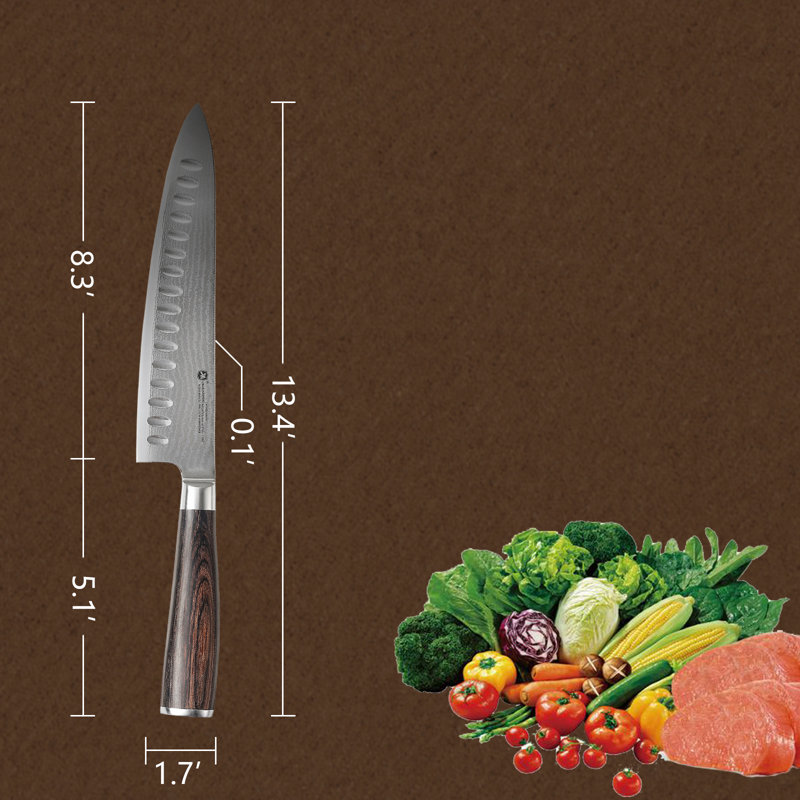 Wingbo 8'' Hollow Edge Chef's Knife